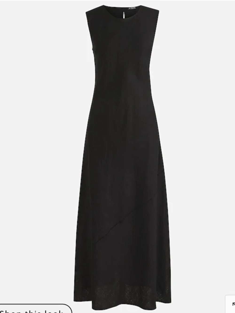 J. Crew Carolyn dress in linen BLACK